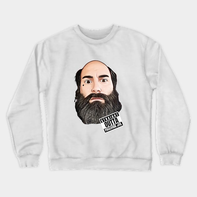 Chad Minnes Straight Out of Facebook Jail Crewneck Sweatshirt by Shop Chandman Designs 